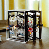 Acrylic Jewelry Storage Box Dustproof Hanging Rack Drawer Organizer