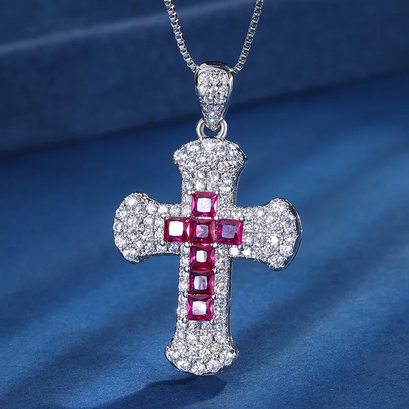 Vintage Cross Pendant Necklace Women's Jewelry Gift
