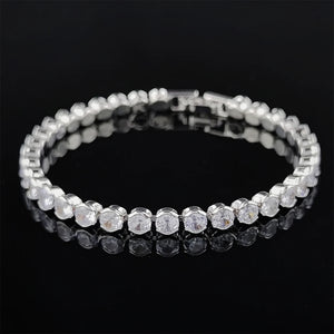 4mm Round Silver Bangle Bracelet for Women - Moonso S5773