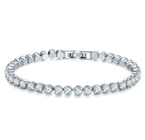 4mm Round Silver Bangle Bracelet for Women - Moonso S5773