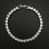 4mm Round Silver Bangle Bracelet for Women - Moonso S5773