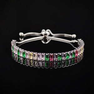 Arrival 4mm Rose Silver Tennis Bracelet for Women Party Gift