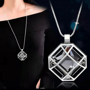 Crystal Choker Necklace Long Necklaces for Women