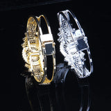 Heart Silver Bangle Bracelet for Women - Anniversary Gift S7384