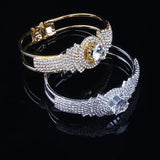 Heart Silver Bangle Bracelet for Women - Anniversary Gift S7384