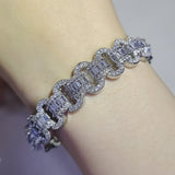 Arrival Oval Silver Hand Bracelet Bangle Women Christmas Gift