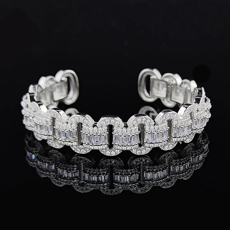 Arrival Oval Silver Hand Bracelet Bangle Women Christmas Gift