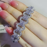 Arrival Oval Silver Hand Bracelet Bangle Women Christmas Gift