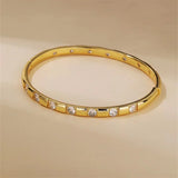 CZ Bangle For Women Men Wedding Plated Bracelets