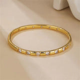 CZ Bangle For Women Men Wedding Plated Bracelets