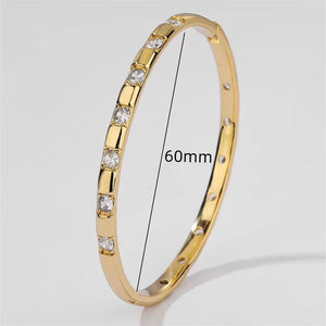 CZ Bangle For Women Men Wedding Plated Bracelets