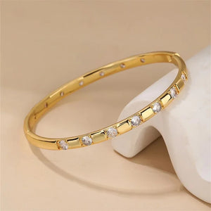 CZ Bangle For Women Men Wedding Plated Bracelets