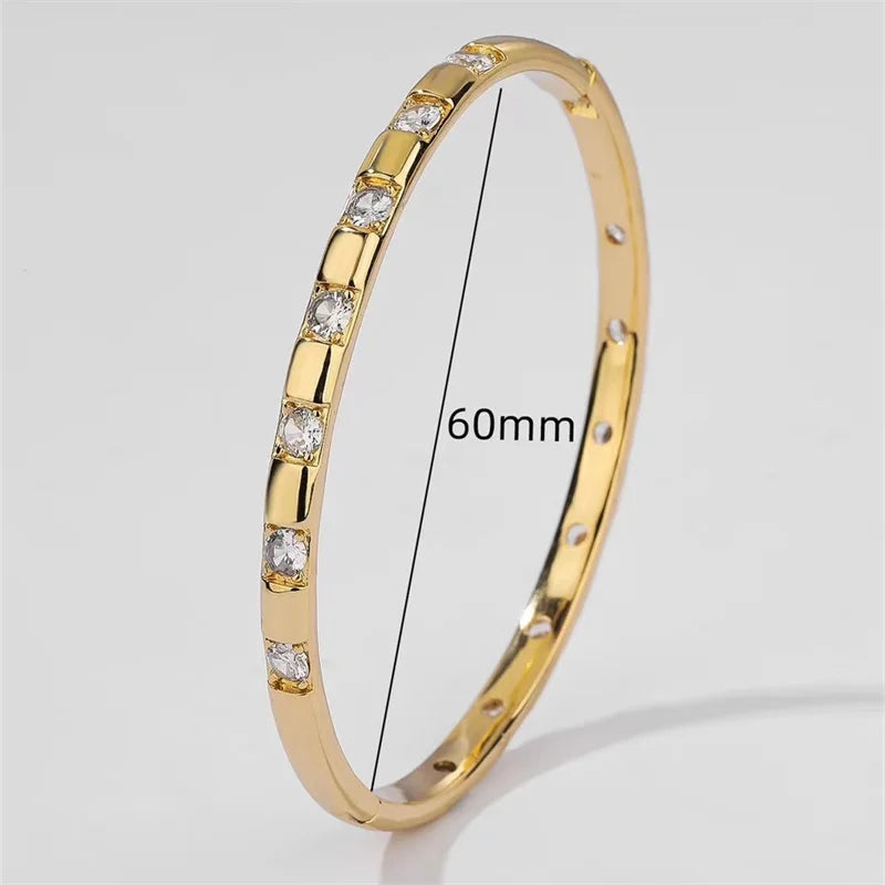 CZ Bangle For Women Men Wedding Plated Bracelets
