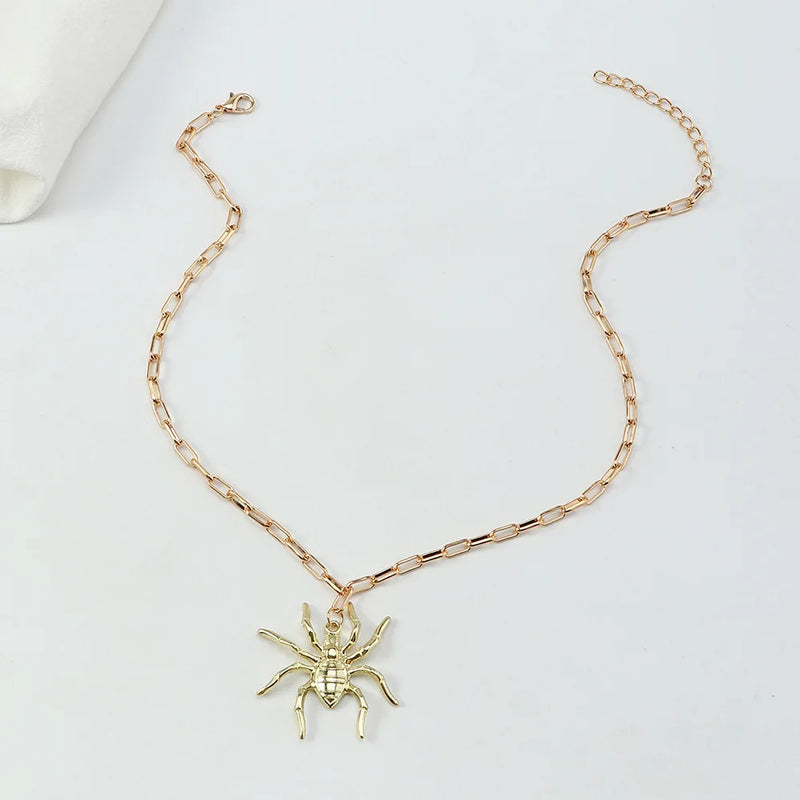 Retro Halloween Spider Necklace For Women