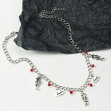 Retro Punk Skull Halloween Necklace Gift Jewelry X7836