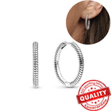 Arrival Rose Moments Charm Hoop Earrings 925 Sterling Silver
