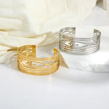 Titanium Steel Snake Cuff Bangle for Women