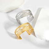 Titanium Steel Snake Cuff Bangle for Women