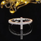 Cross Silver Ring For Girl - Christmas Jewelry Gift