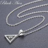 Arrive Classic 925 Silver Triangle Necklace for Women P194