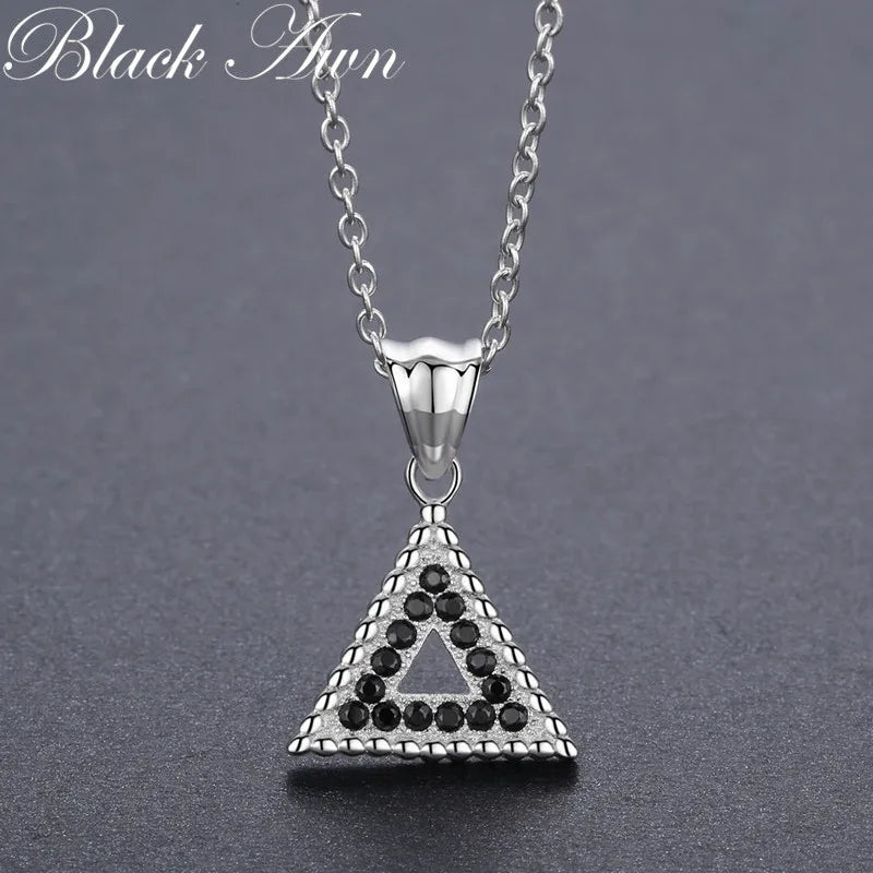 Arrive Classic 925 Silver Triangle Necklace for Women P194
