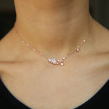 Delicate 4 Star CZ Charm 925 Silver Choker Necklace