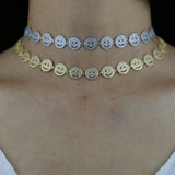 Micro Pave 5A CZ Smile Face Charm Bracelet