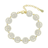 Micro Pave 5A CZ Smile Face Charm Bracelet