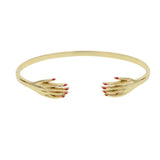 Open Cuff Bracelet for Women Adjustable Hand Hug Bracelet Femme Bijoux Jewelry