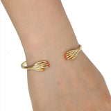 Open Cuff Bracelet for Women Adjustable Hand Hug Bracelet Femme Bijoux Jewelry