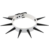 Spike Rivets Leather Harness Choker Necklace Women Gothic Statement Jewelry