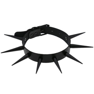 Spike Rivets Leather Harness Choker Necklace Women Gothic Statement Jewelry