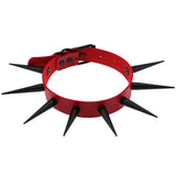 Spike Rivets Leather Harness Choker Necklace Women Gothic Statement Jewelry