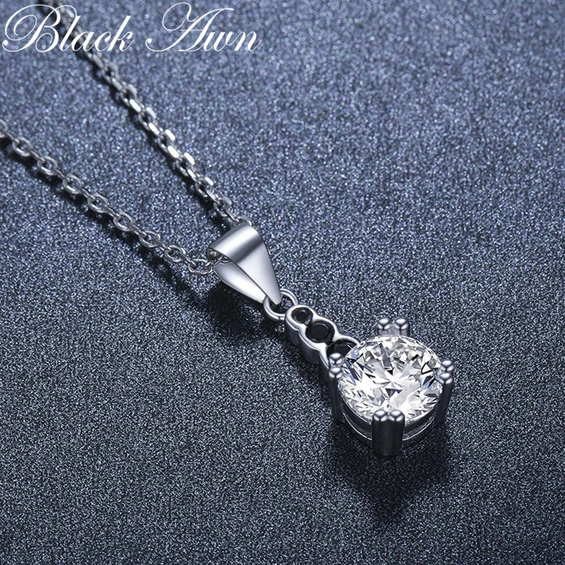 925 Sterling Silver Necklace Leaf Pendant P206