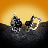 Hollow Pearl Women's Earrings 925 Silver Party Jewelry