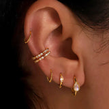 Pink Opal Hoop Earrings 925 Sterling Silver Women's Jewelry Gift