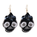 Boho Seed Beads Skull Earrings for Women - Halloween Party Jewelry