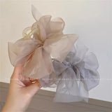 Retro Female Net Yarn Ponytail Claw Clip