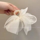 Retro Female Net Yarn Ponytail Claw Clip