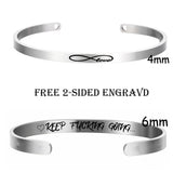 Personalized Engraved Name Bracelet Stainless Steel Jewelry for Women