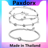 S925 Silver Daisy Bracelet Zircon DIY Diamonds Bangle