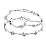 S925 Silver Daisy Bracelet Zircon DIY Diamonds Bangle