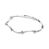S925 Silver Daisy Bracelet Zircon DIY Diamonds Bangle