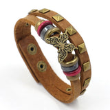 Butterfly Leather Bracelet for Women Ins Niche Cowhide Minimalist Alloy Studs