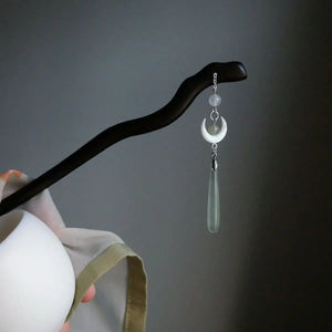Chinese Style Moon Water Drop Hairpin Curly Hair Tassel Hairpin Hairpin Hairpi