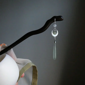 Chinese Style Moon Water Drop Hairpin Curly Hair Tassel Hairpin Hairpin Hairpi