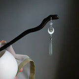 Chinese Style Moon Water Drop Hairpin Curly Hair Tassel Hairpin Hairpin Hairpi