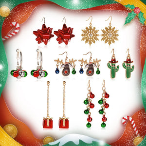 Christmas Bell Pendant Earrings Set for Women