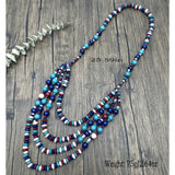 Chunky Wood Bead Jewelry Collar Necklace African Multilayered Boho Necklace