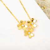 925 Sterling Silver Lucky Clover Necklace for Women